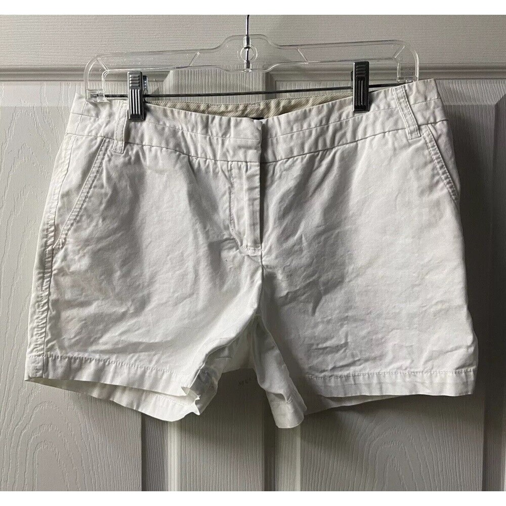 Dalia Collection Chino Shorts Womens Size 6 White With 4 Inch Inseam